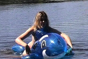 Aroused gal Valentina B. is masturbating late at night