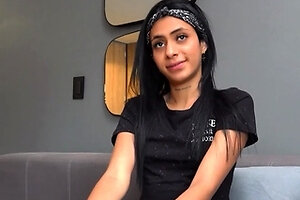 Chubby Latina fucks with her panties on