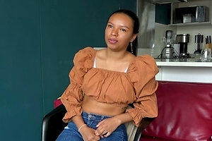 Pure latina teen on her first casting