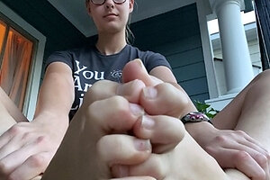 Exotic brunette hardcore foot fetish fuck