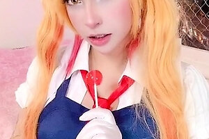 Japanese teen hello mikity toyed and facialized