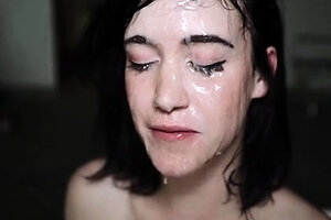 Pigtailed brunette teen threesome