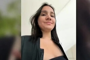 Small Titted Brunette Anja Toying Her Slit