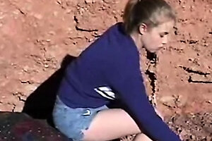 Little April horny and solo