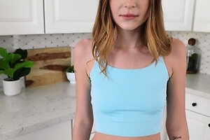 Bossy stepsister makes stepbro rail her