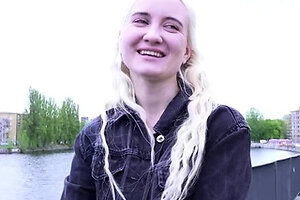 GERMAN SCOUT - Skinny blonde Teen Pickup for Casting Fuck