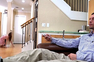 Bad stepsister Kyler Quinn fucks stepbro