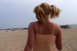 Sexy solo blonde teen