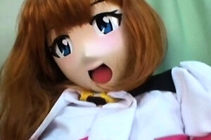 Skinny teen brunette masturbating with toy