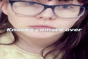 Webcam Teen masturbates and pretends you came in her mouth