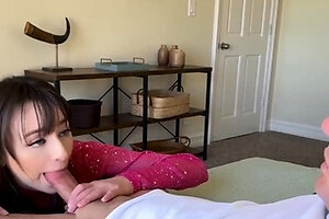 Our new maid needs a blowjob practice