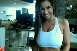 Awesome Teen With Big Boobs Dildo Masturbation