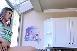 Horny Babe Rides Stepdad Cock