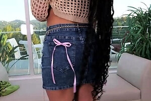 Pretty face Tia makes debut on a big dick