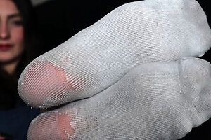 Teen slut foot fetish cock rub