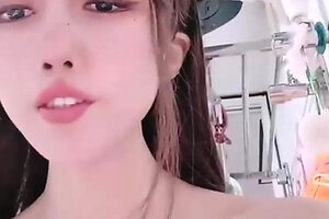 Horny asian teen solo