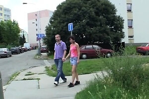 Curvaceous chick rides a massive long sword