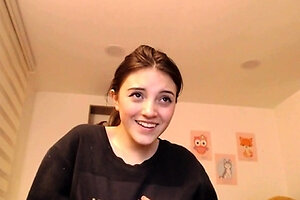 Amateur redhead poses and masturbates with toys