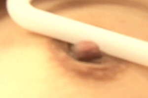 Horny Asian chick smooching her vagina with fucktoys - solo