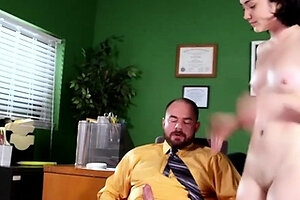 Naughty student sucks the principle's dick