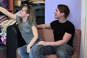 Curvaceous russian blonde maiden Alena gets banged