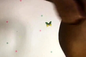 College Teen Tries on Lingerie, Shows Big Ass on Webcam