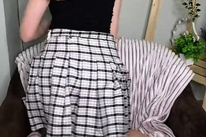 Stacked brunette goes solo toys and masturbation